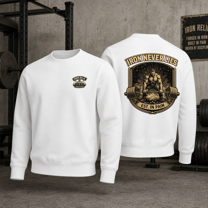 IRON NEVER LIES Sweatshirt Herren | Oldschool Gymwear
