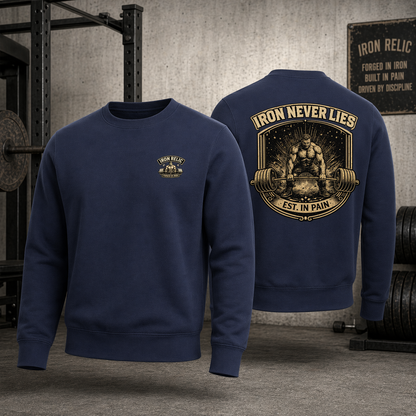 IRON NEVER LIES Sweatshirt Herren | Oldschool Gymwear