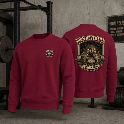 IRON NEVER LIES Sweatshirt Herren | Oldschool Gymwear