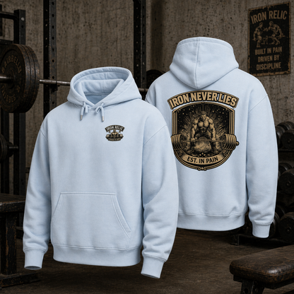 IRON NEVER LIES Hoodie Herren | Oldschool Gymwear