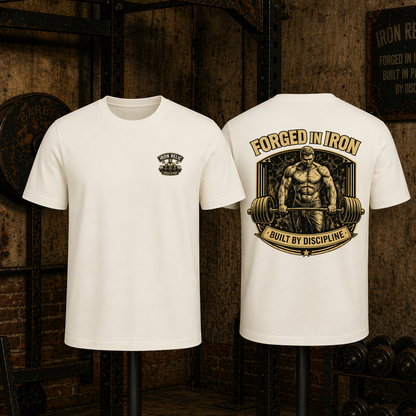 FORGED IN IRON T-Shirt Herren | Oldschool Gymwear