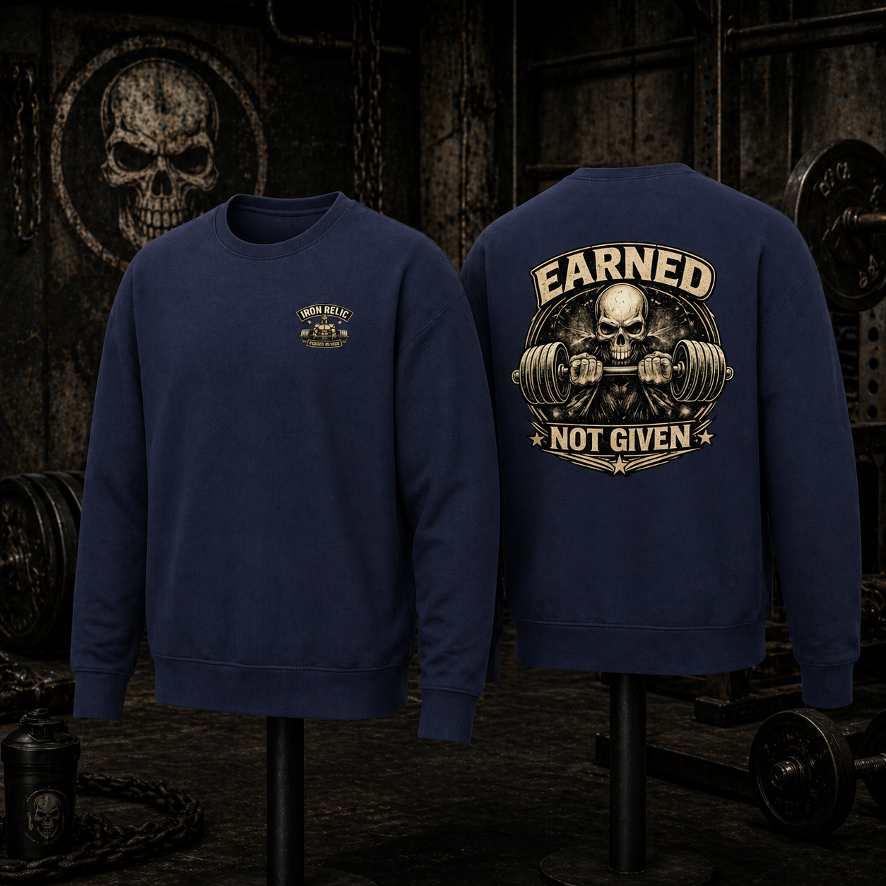 EARNED NOT GIVEN Sweatshirt Herren | Oldschool Gymwear