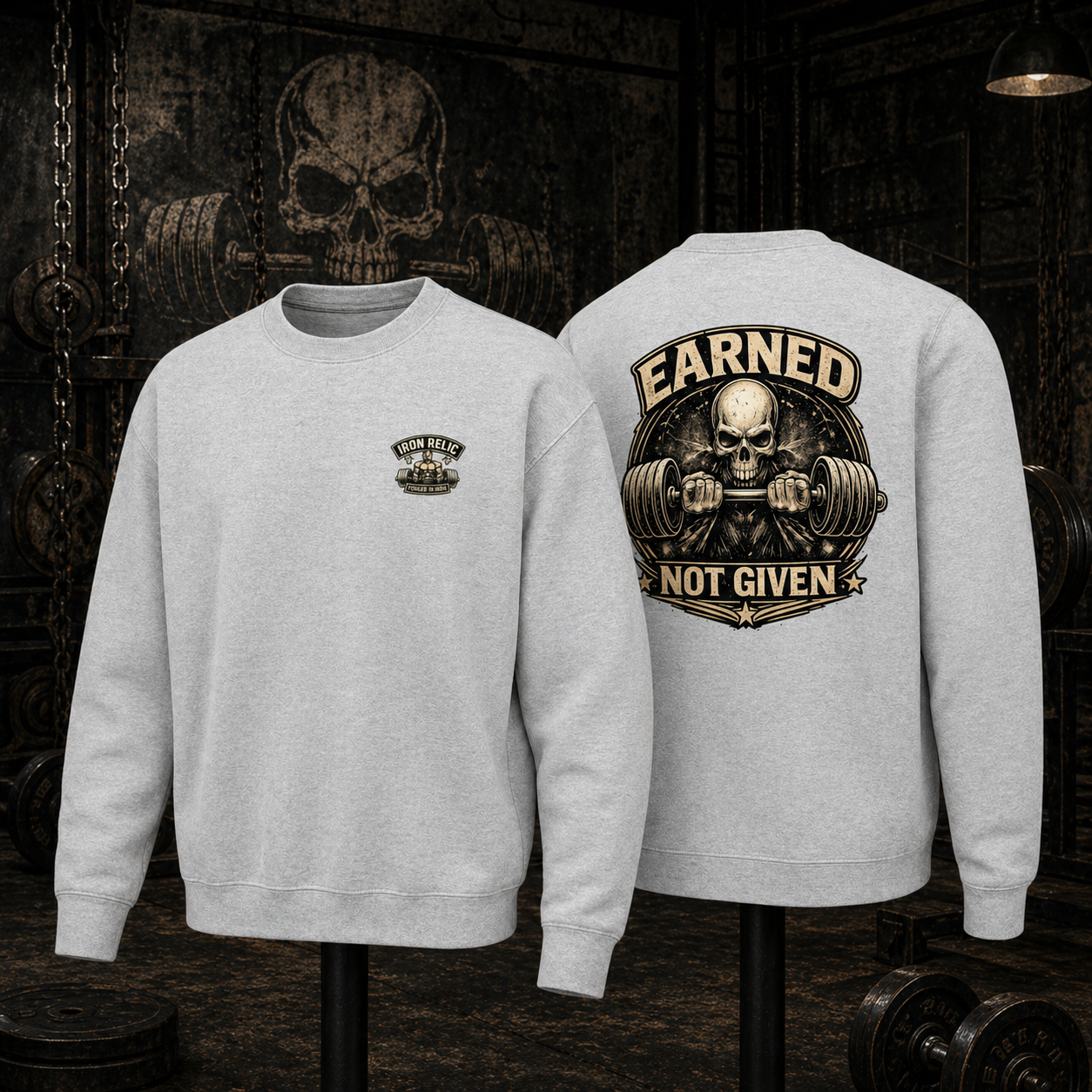 EARNED NOT GIVEN Sweatshirt Herren | Oldschool Gymwear