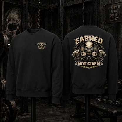 EARNED NOT GIVEN Sweatshirt Herren | Oldschool Gymwear