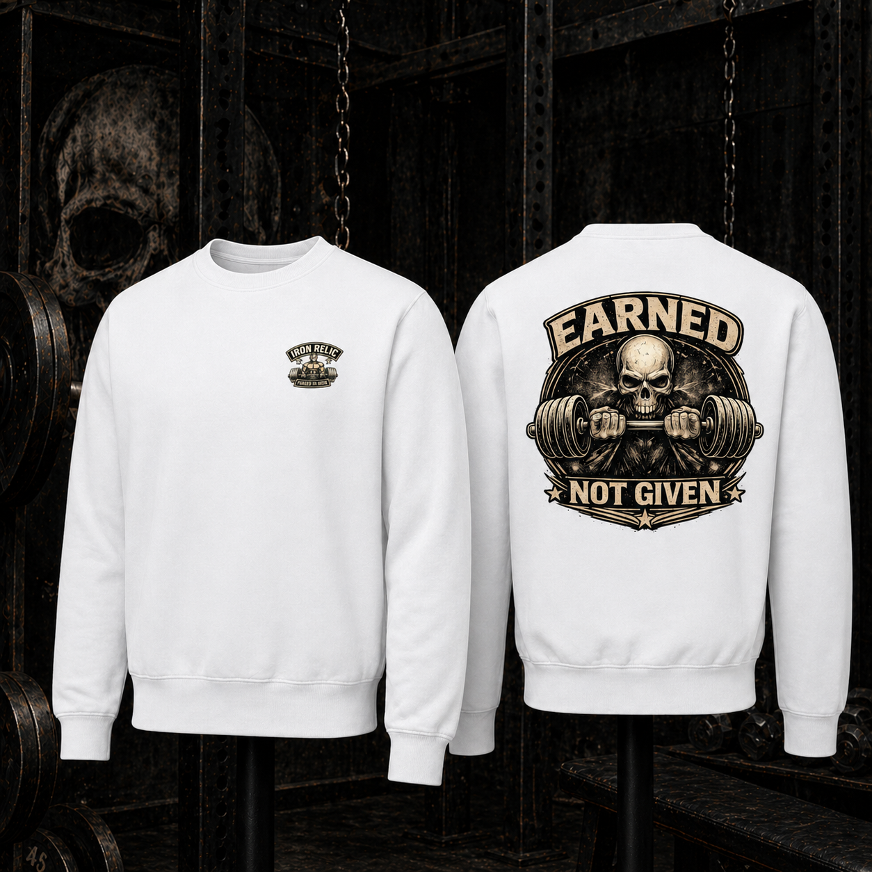 EARNED NOT GIVEN Sweatshirt Herren | Oldschool Gymwear