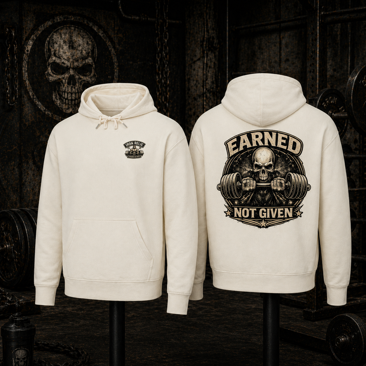EARNED NOT GIVEN Hoodie Herren | Oldschool Gymwear
