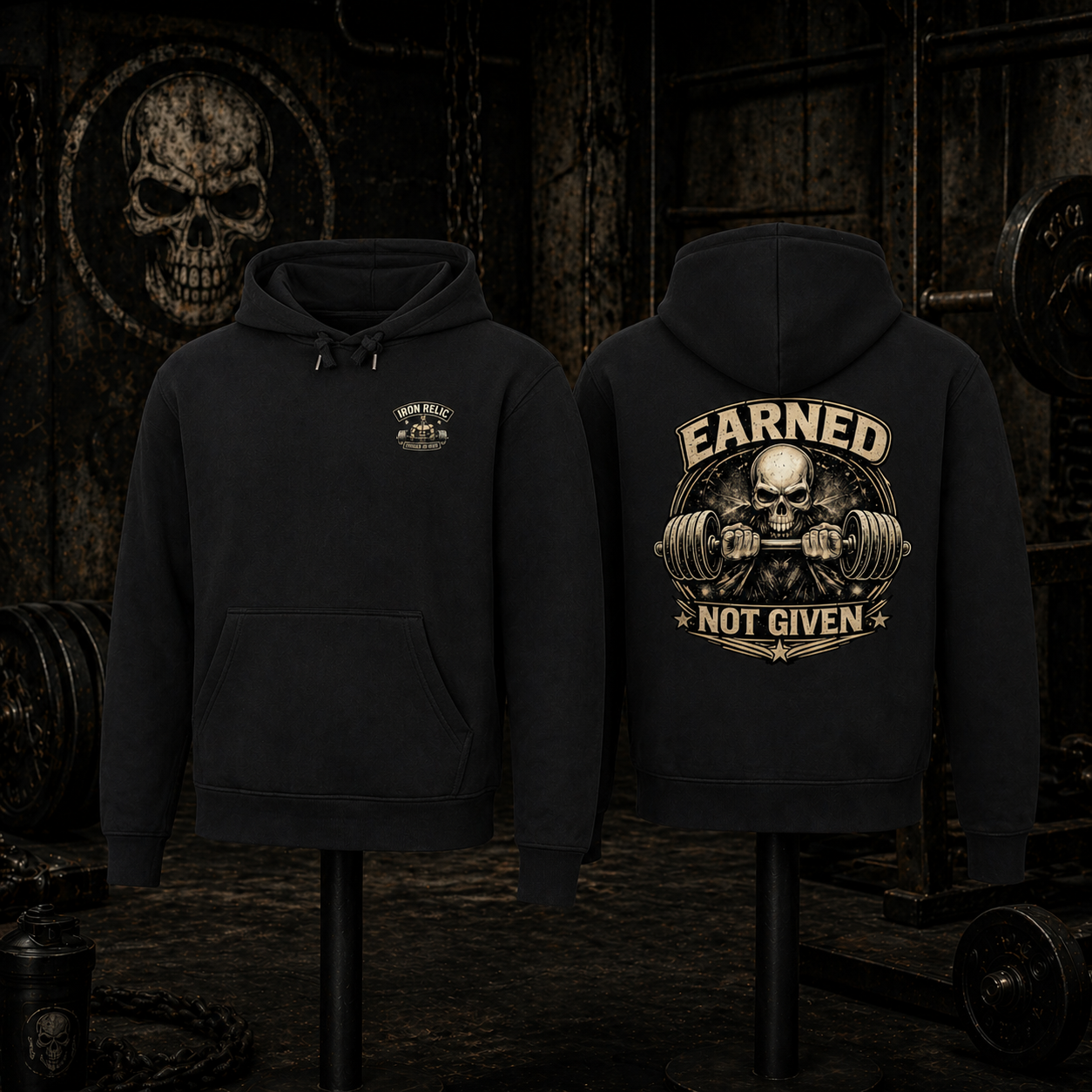 EARNED NOT GIVEN Hoodie Herren | Oldschool Gymwear