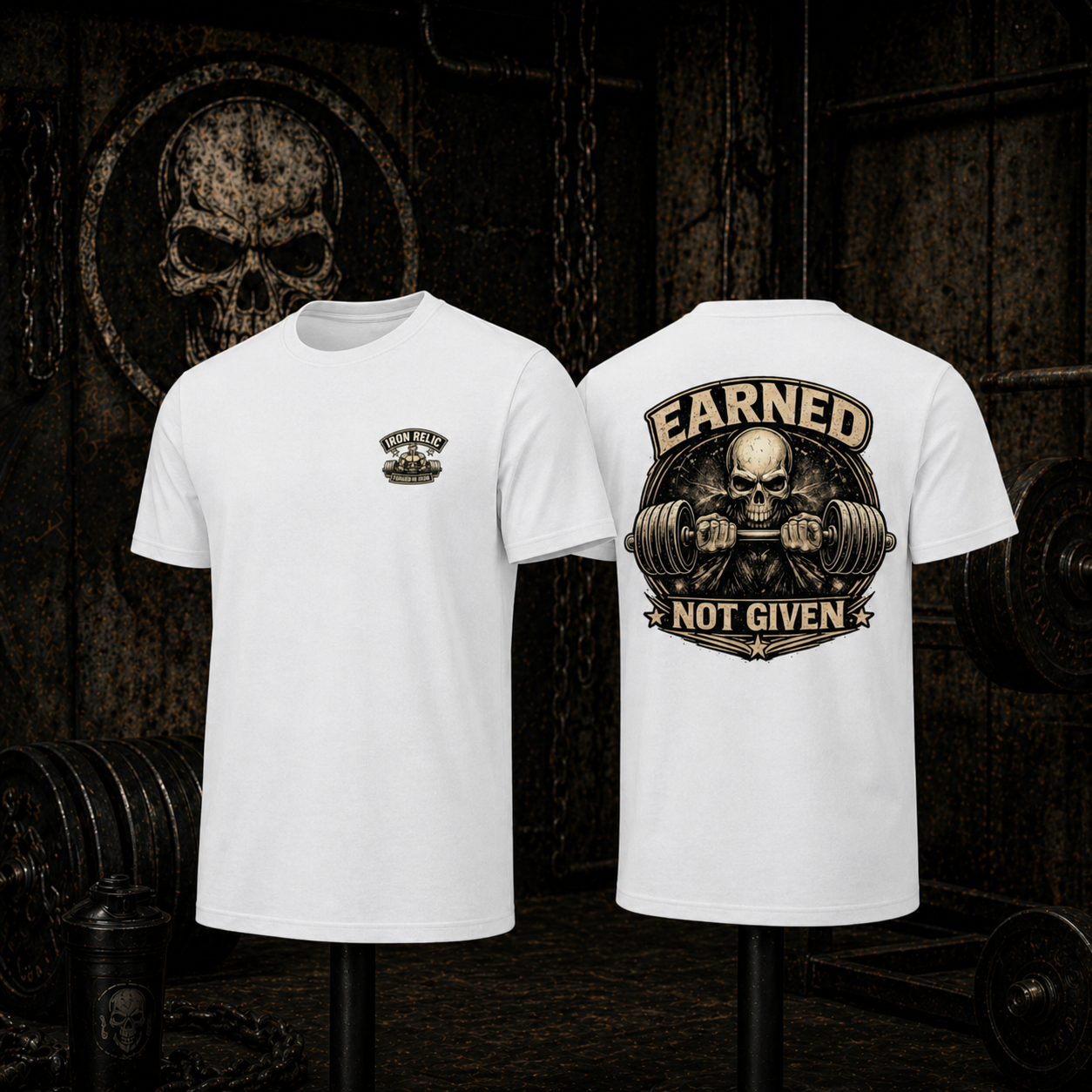 EARNED NOT GIVEN T-Shirt Herren | Oldschool Gymwear