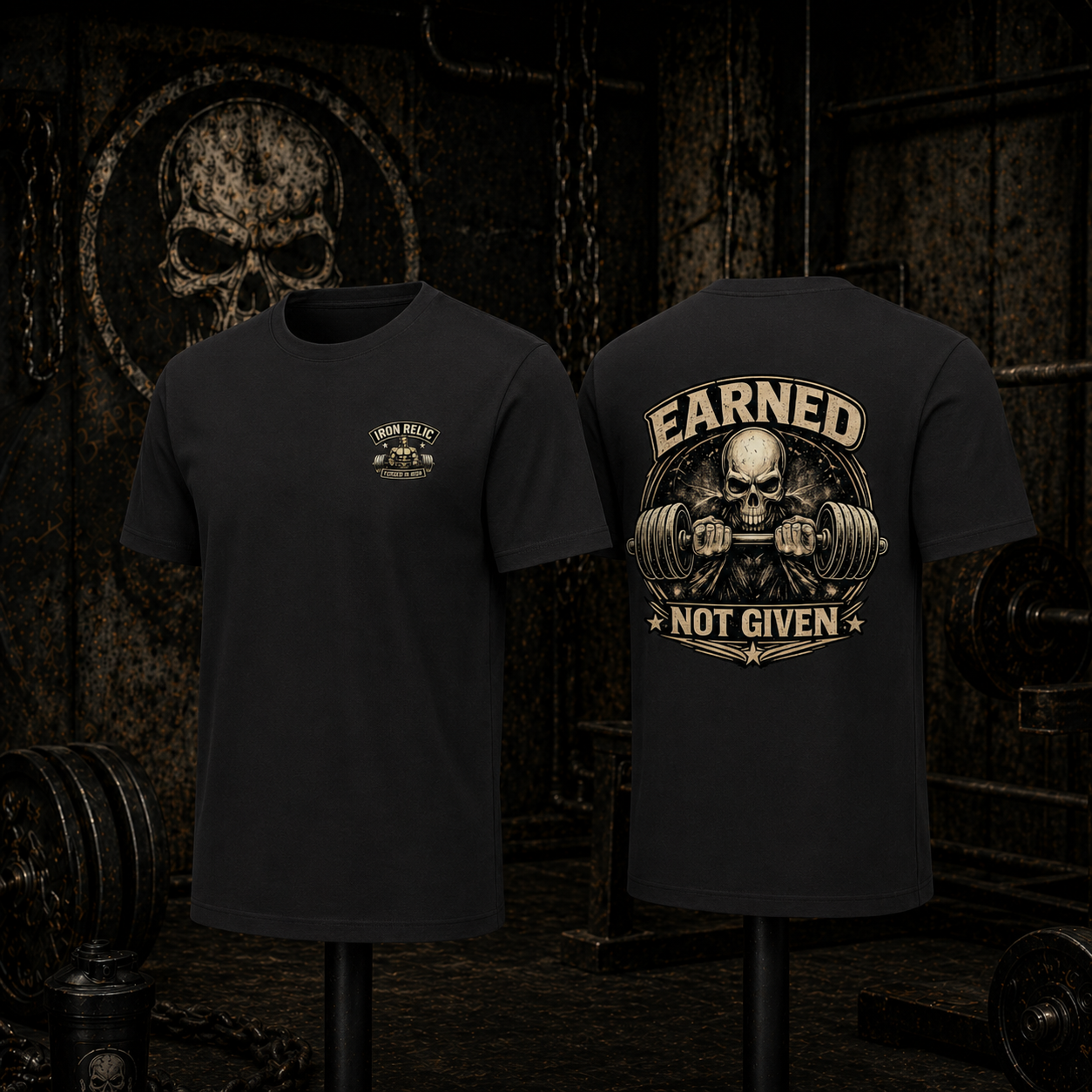 EARNED NOT GIVEN T-Shirt Herren | Oldschool Gymwear