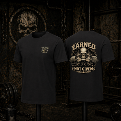 EARNED NOT GIVEN T-Shirt Herren | Oldschool Gymwear
