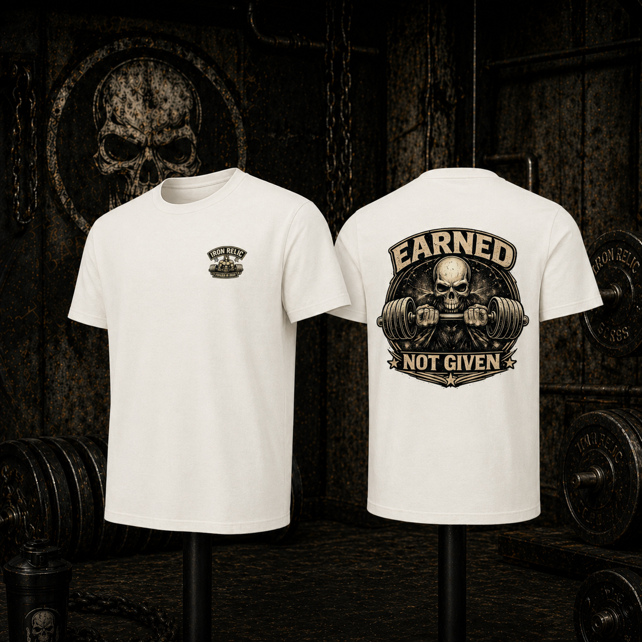 EARNED NOT GIVEN T-Shirt Herren | Oldschool Gymwear