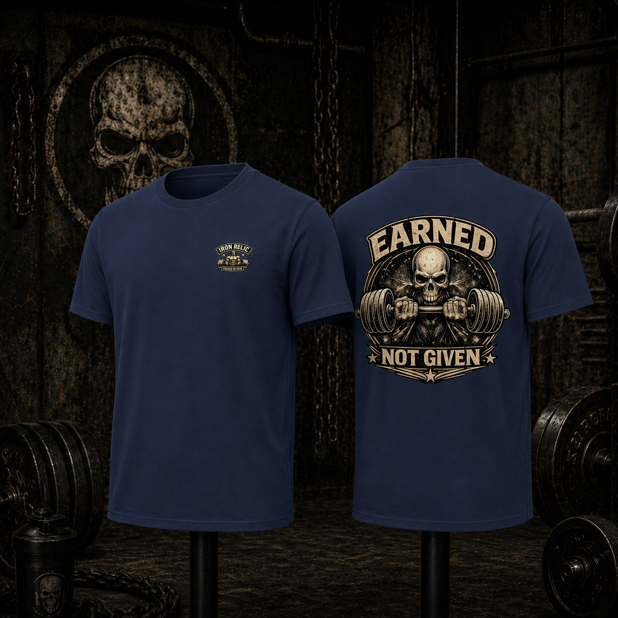 EARNED NOT GIVEN T-Shirt Herren | Oldschool Gymwear