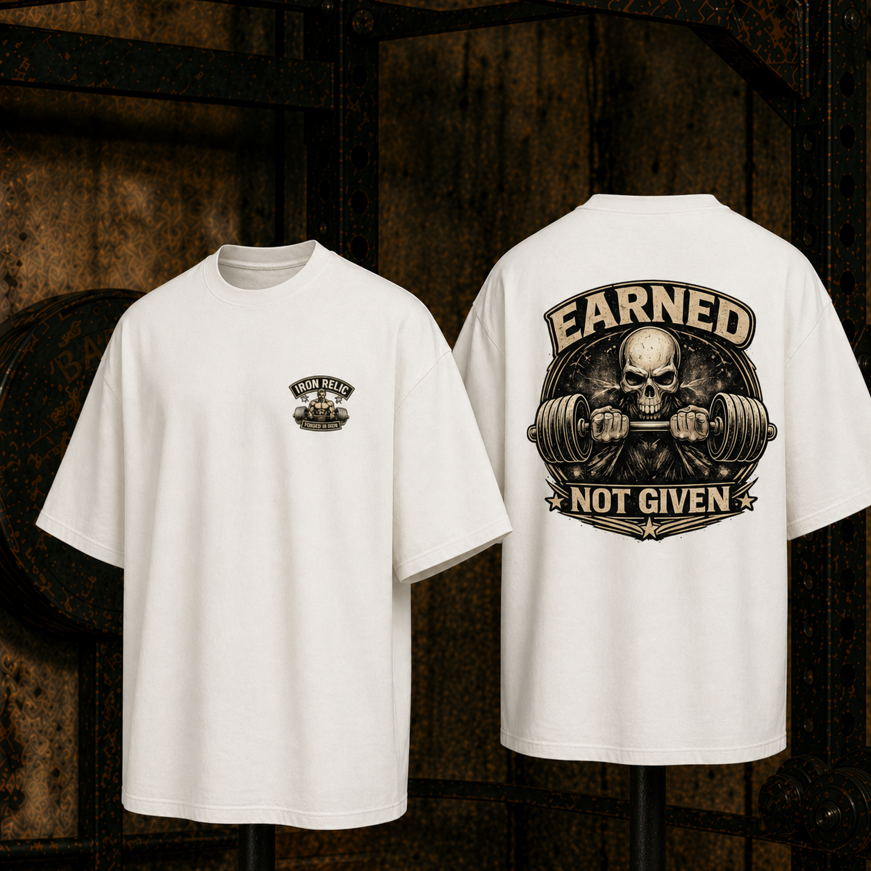 EARNED NOT GIVEN Oversized T-Shirt Herren | Oldschool Gymwear