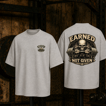 EARNED NOT GIVEN Oversized T-Shirt Herren | Oldschool Gymwear