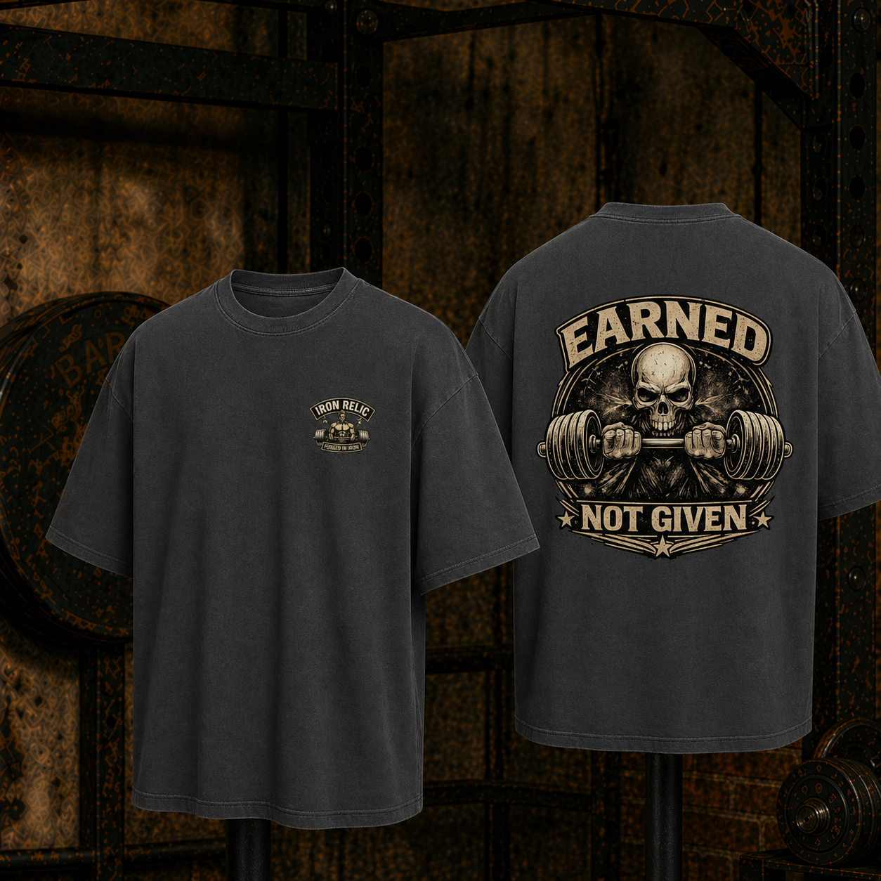EARNED NOT GIVEN Oversized T-Shirt Herren | Oldschool Gymwear