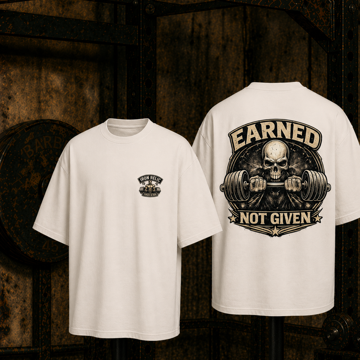 EARNED NOT GIVEN Oversized T-Shirt Herren | Oldschool Gymwear
