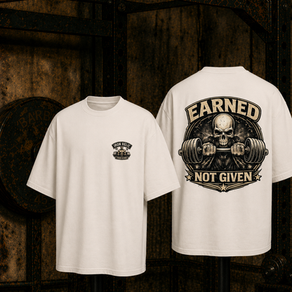 EARNED NOT GIVEN Oversized T-Shirt Herren | Oldschool Gymwear