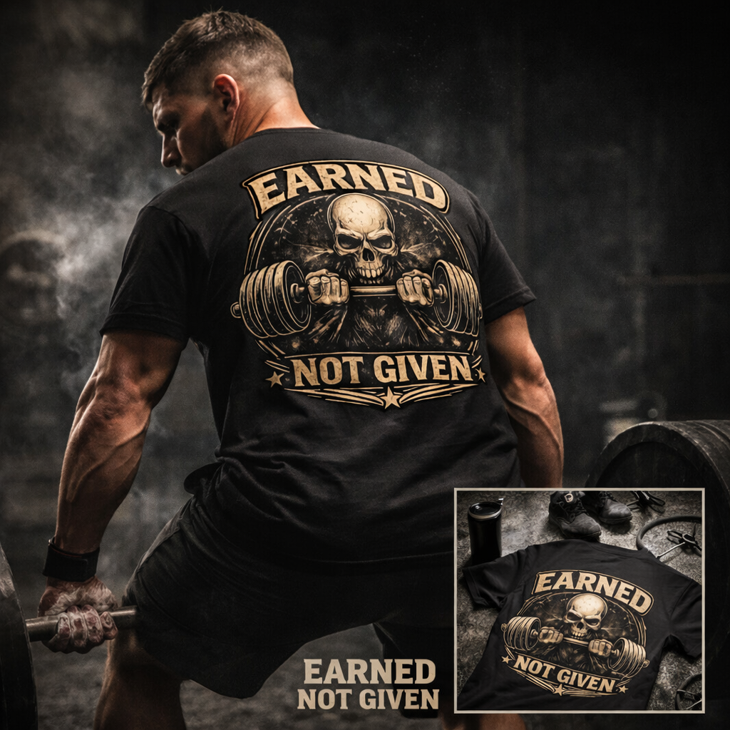 EARNED NOT GIVEN T-Shirt Herren | Oldschool Gymwear