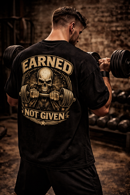 EARNED NOT GIVEN Oversized T-Shirt Herren | Oldschool Gymwear