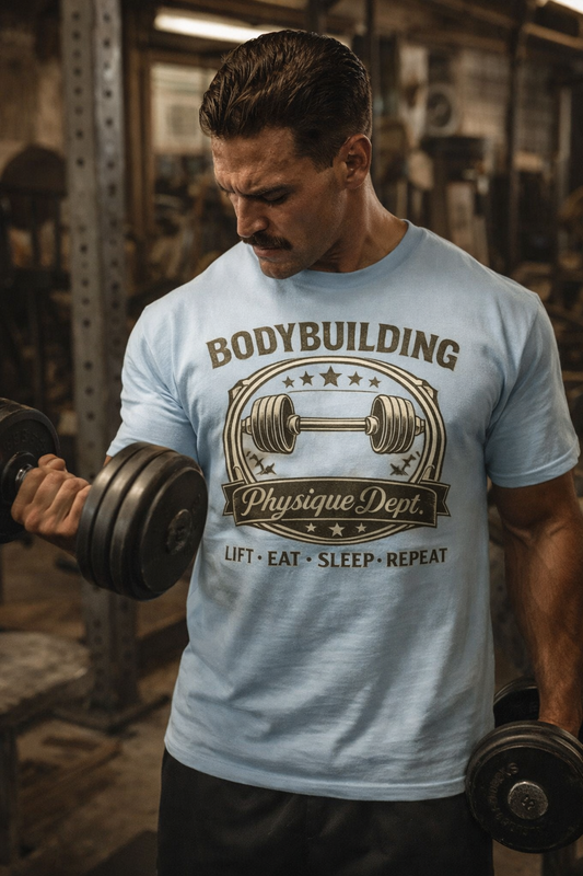Oversized T-Shirt Herren Bodybuilding Vintage Print
